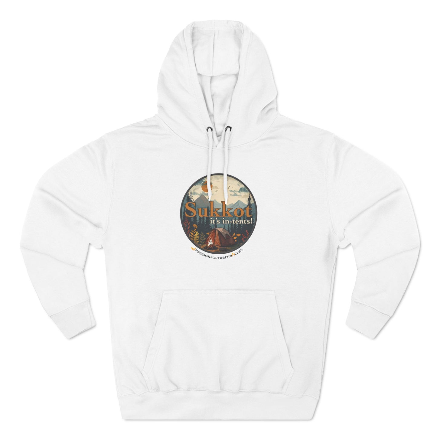 Sukkot it's in-tents! | Three-Panel Fleece Hoodie