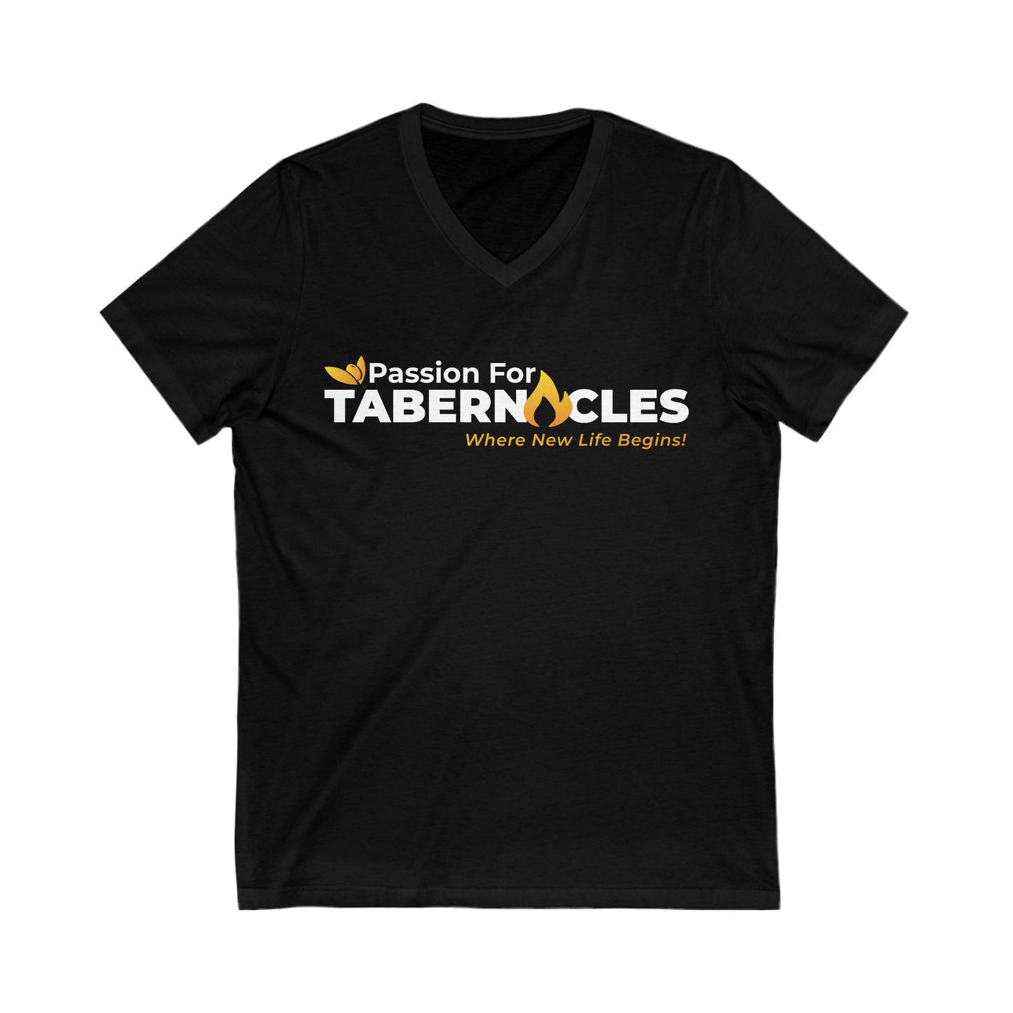 Passion For Tabernacles Unisex Jersey Short Sleeve V-Neck Tee